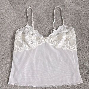 Vintage Cinema Etoile Sheer Lace Top